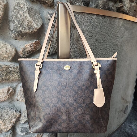 COACH K1321-F28365 Peyton Signature Zip Top Tote Bag - Picture 3 of 15